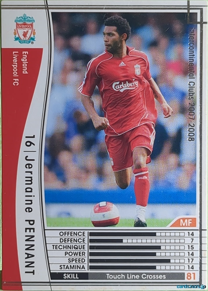 Panini WCCF Football WCCF/2007-2008-123/336 N Jermaine Pennant Trading Card EX