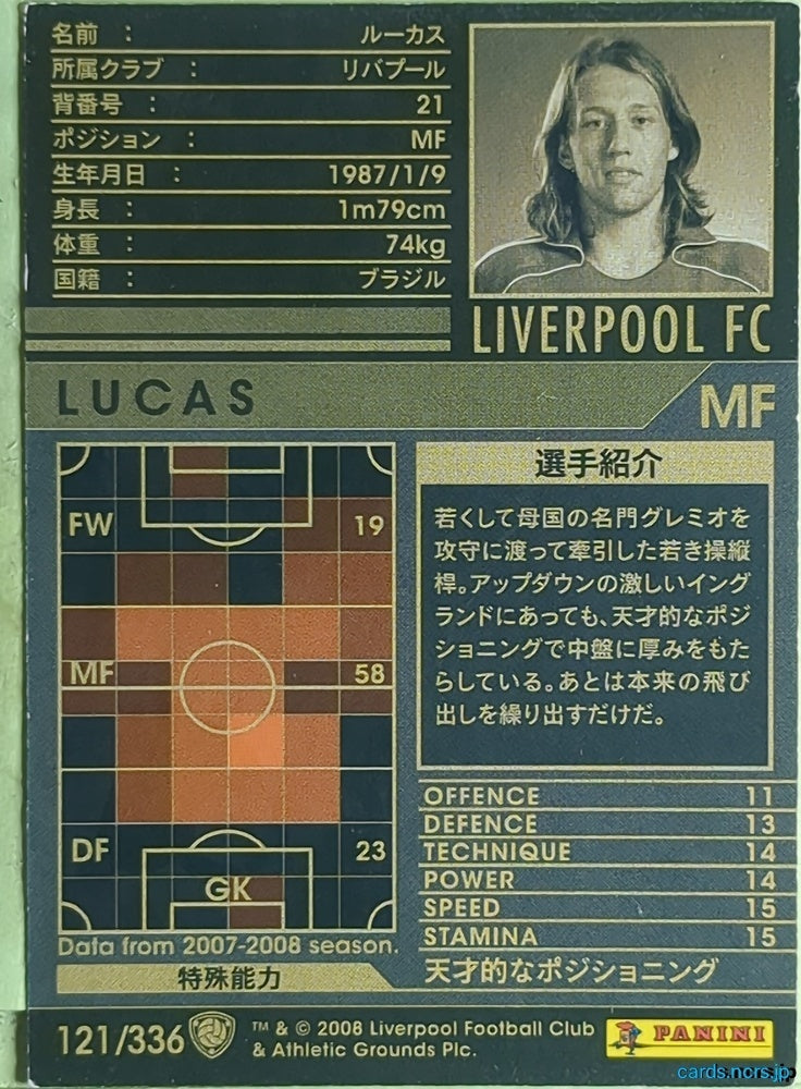 Panini WCCF Football WCCF/2007-2008-121/336 N Lucas Paquetá Trading Card EX