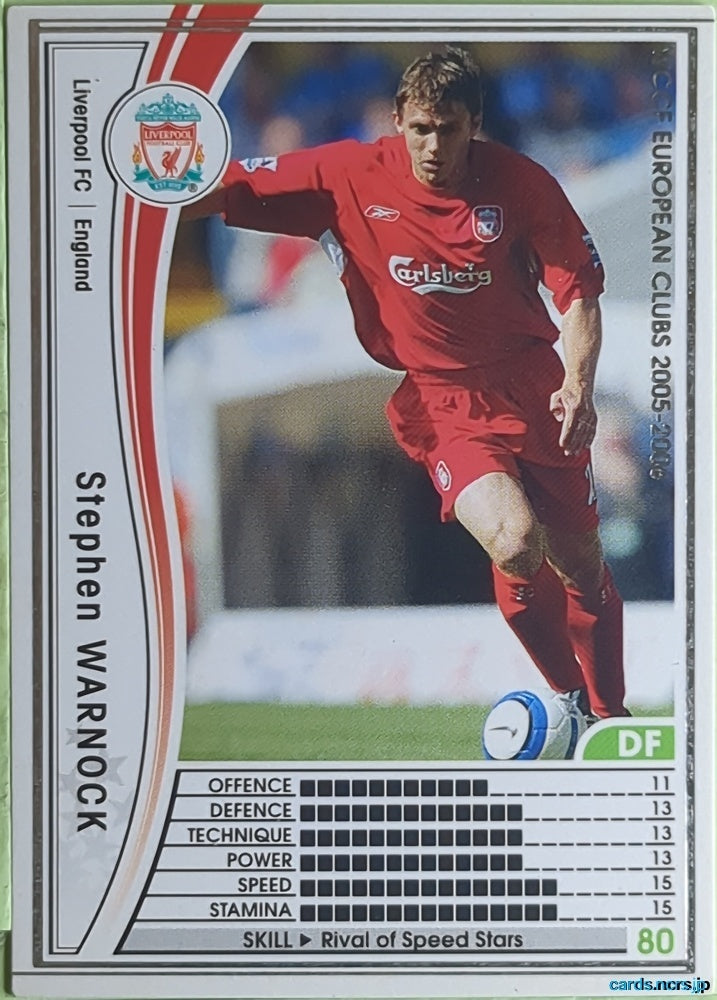 Panini WCCF Football WCCF/2005-2006-038/336 N Stephen Warnock Trading Card EX