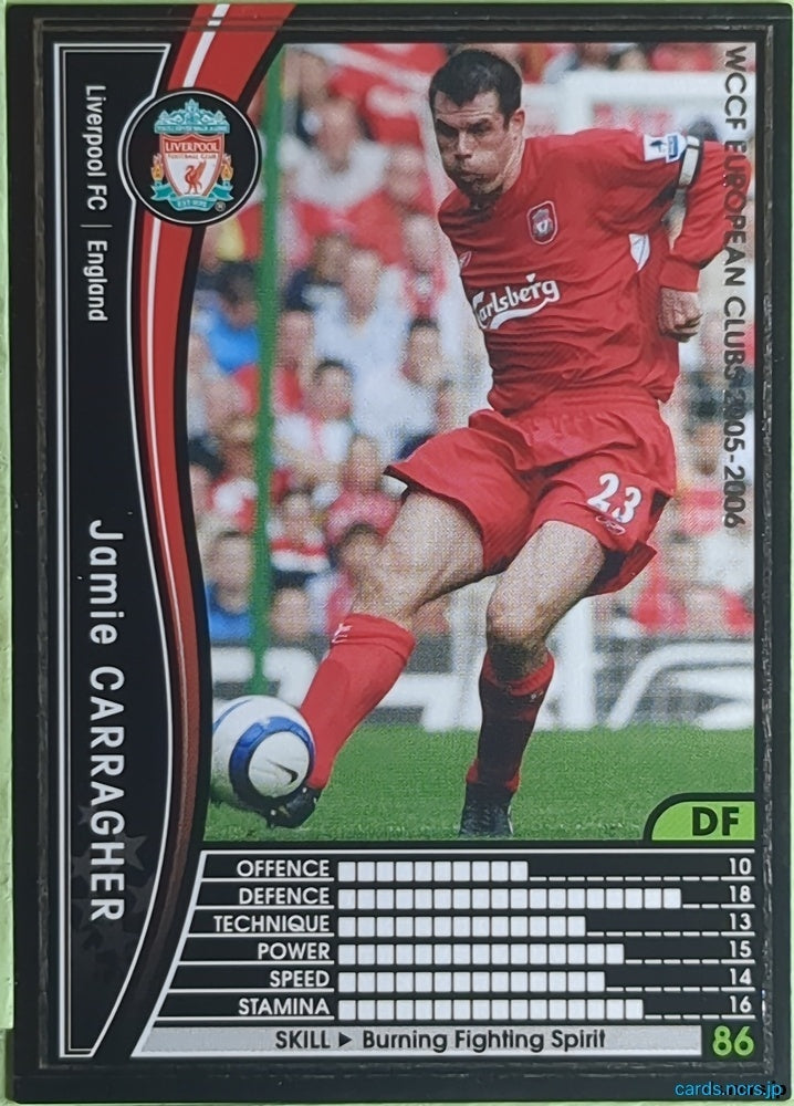 Panini WCCF Football WCCF/2005-2006-034/336 N Jamie Carragher Trading Card EX