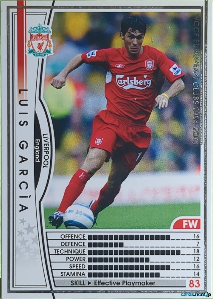 Panini WCCF Football WCCF/2004-2005-048/224 N Luis García Trading Card EX