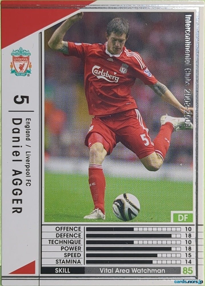 Panini WCCF Football WCCF/2008-2009-098/352 N Daniel Agger Trading Card EX