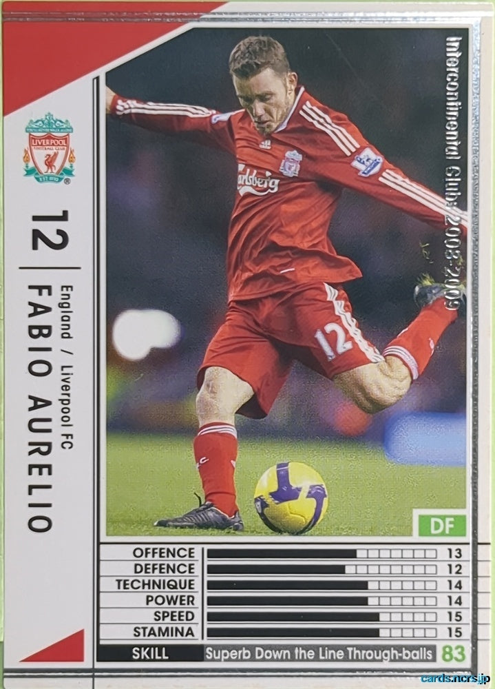 Panini WCCF Football WCCF/2008-2009-102/352 N Fabio Aurelio Trading Card EX