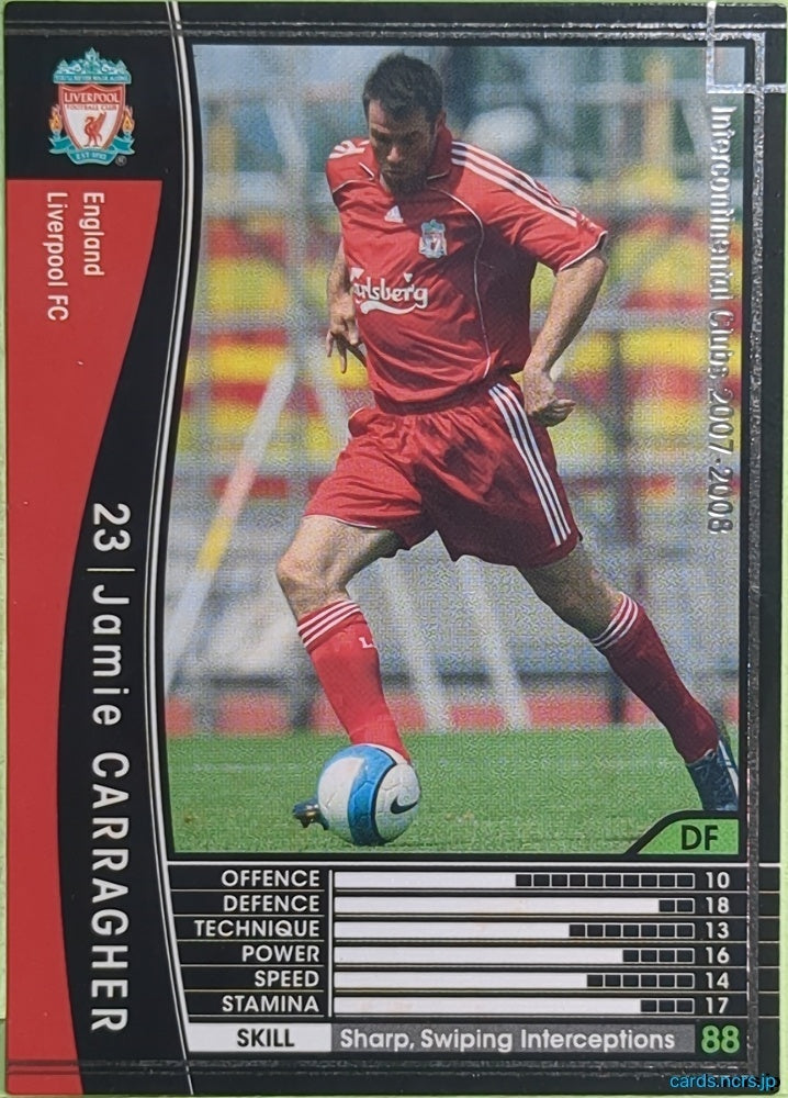 Panini WCCF Football WCCF/2007-2008-115/336 N Jamie Carragher Trading Card EX