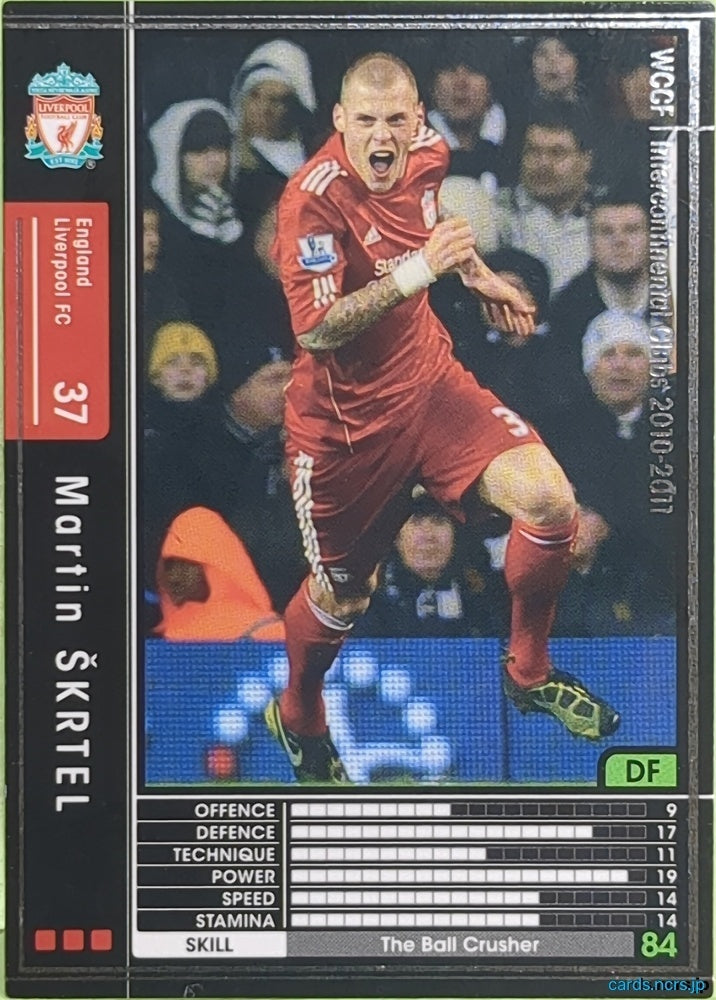 Panini WCCF Football WCCF/2010-2011-069/352 N Martin ŠKRTEL Trading Card EX