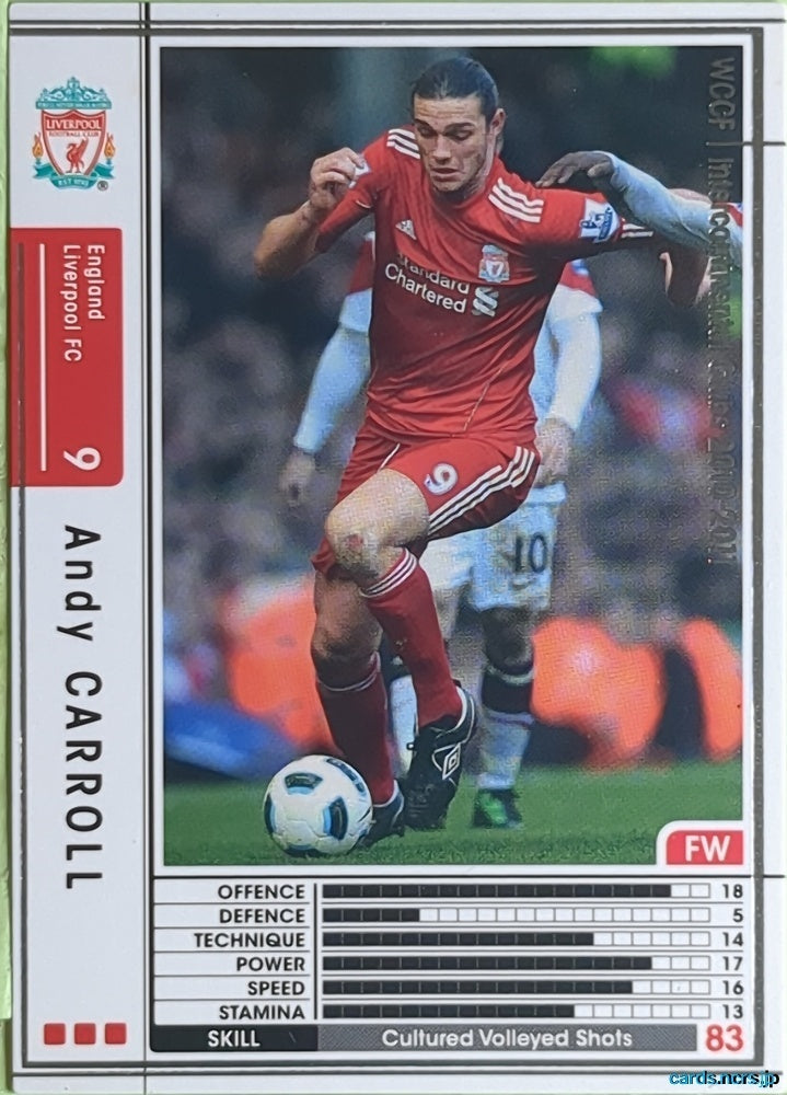Panini WCCF Football WCCF/2010-2011-076/352 N Andy Carroll Trading Card EX