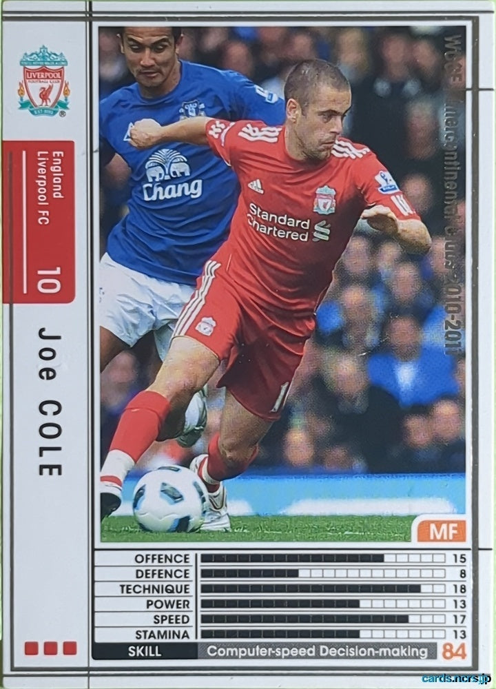 Panini WCCF Football WCCF/2010-2011-070/352 N Joe Cole Trading Card EX