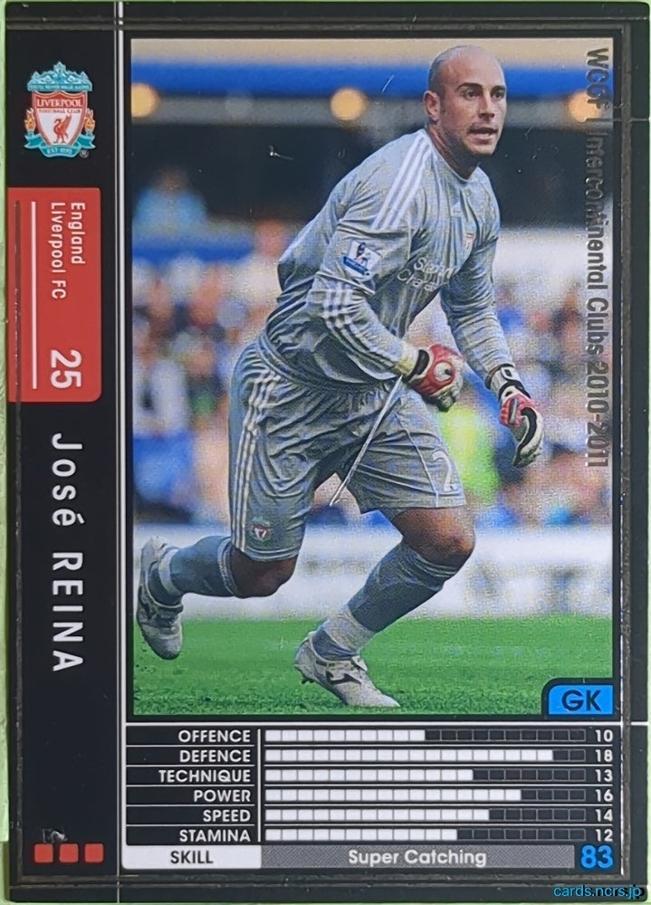 Panini WCCF Football WCCF/2010-2011-065/352 N José Reina Trading Card EX