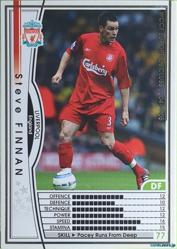 Panini WCCF Football WCCF/2004-2005-035/224 N Steve FINNAN Trading Card EX