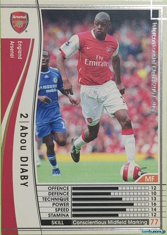 Panini WCCF Football WCCF/2007-2008-087/336 N Abou Diaby Trading Card EX