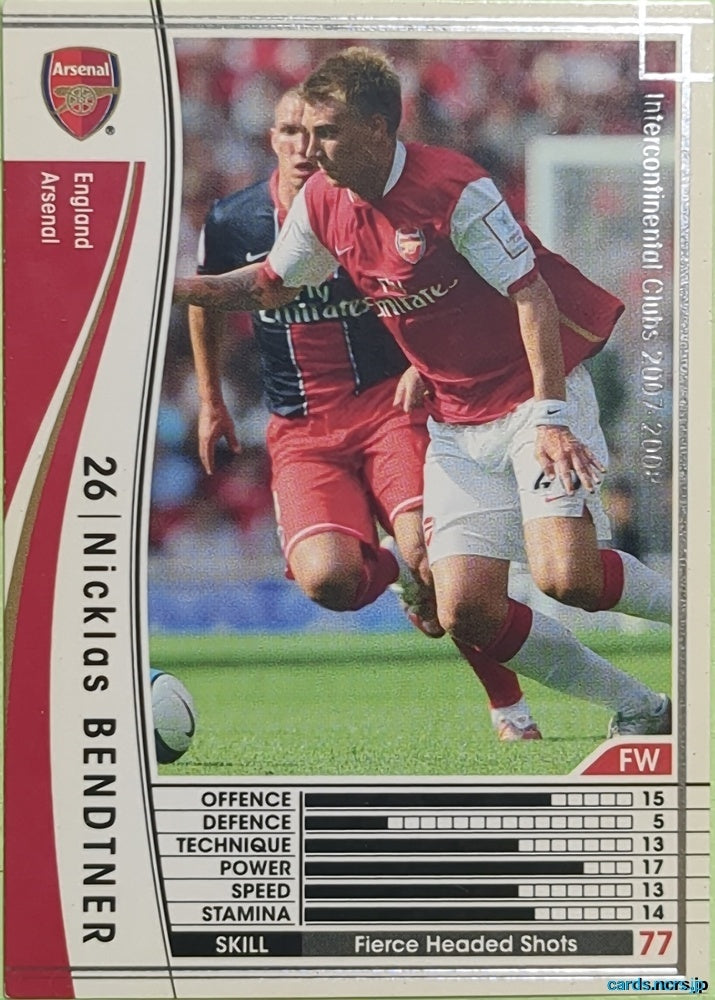 Panini WCCF Football WCCF/2007-2002-093/336 N Nicklas Bendtner Trading Card EX