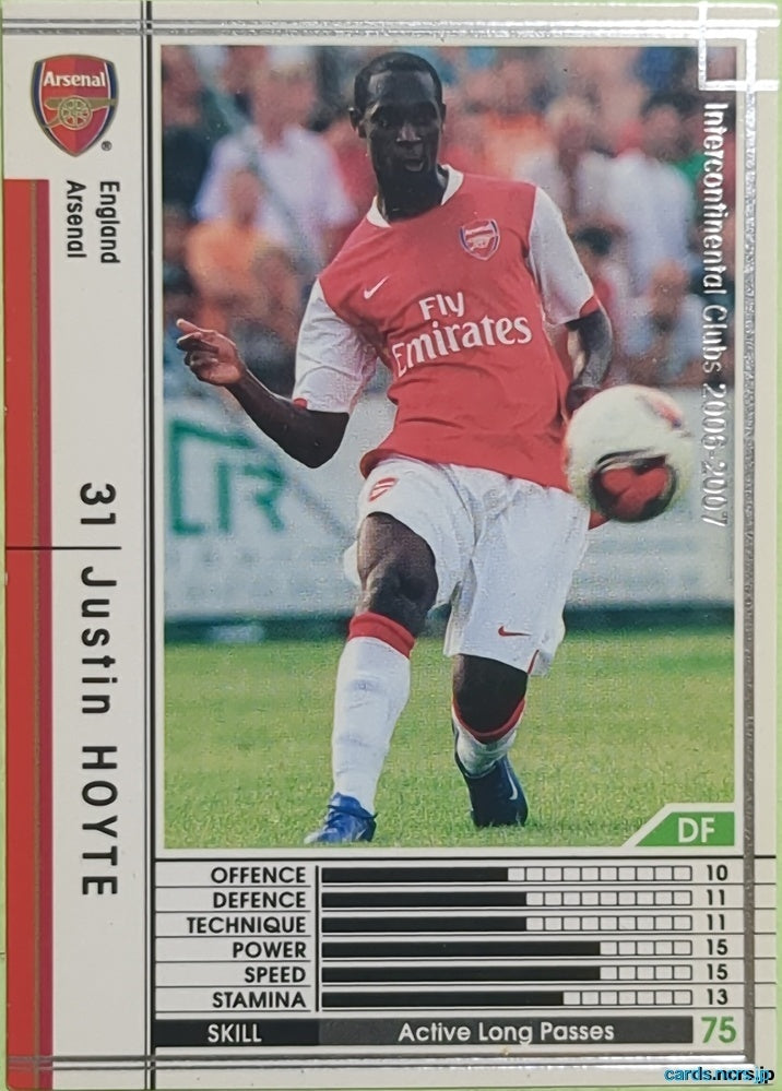 Panini WCCF Football WCCF/2006-2007-084/384 N Justin Hoyte Trading Card EX