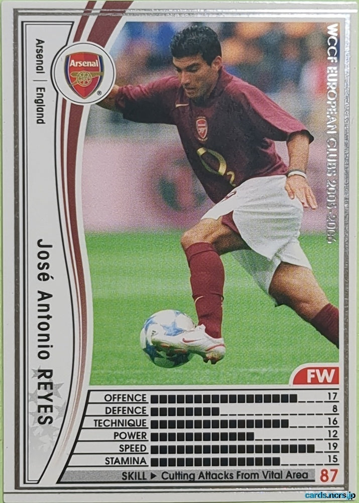 Panini WCCF Football WCCF/2005-2006-015/336 N Jose Antonio Reyes Trading Card EX
