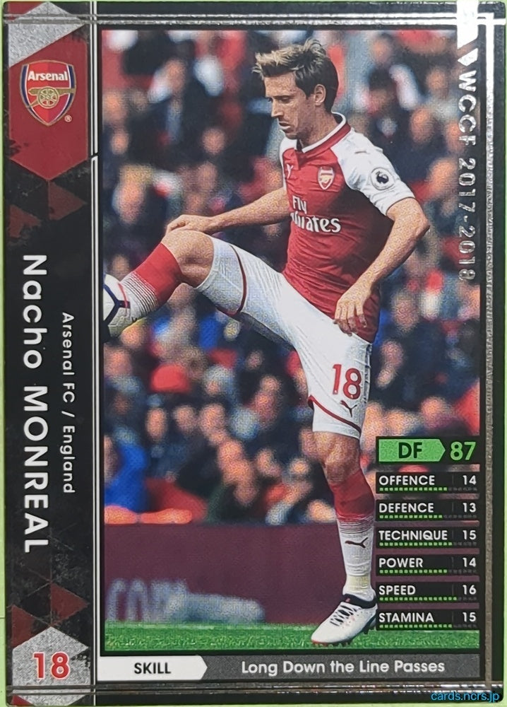 Panini WCCF Football WCCF/2017-2018-006/272 N Nacho Monreal Trading Card EX