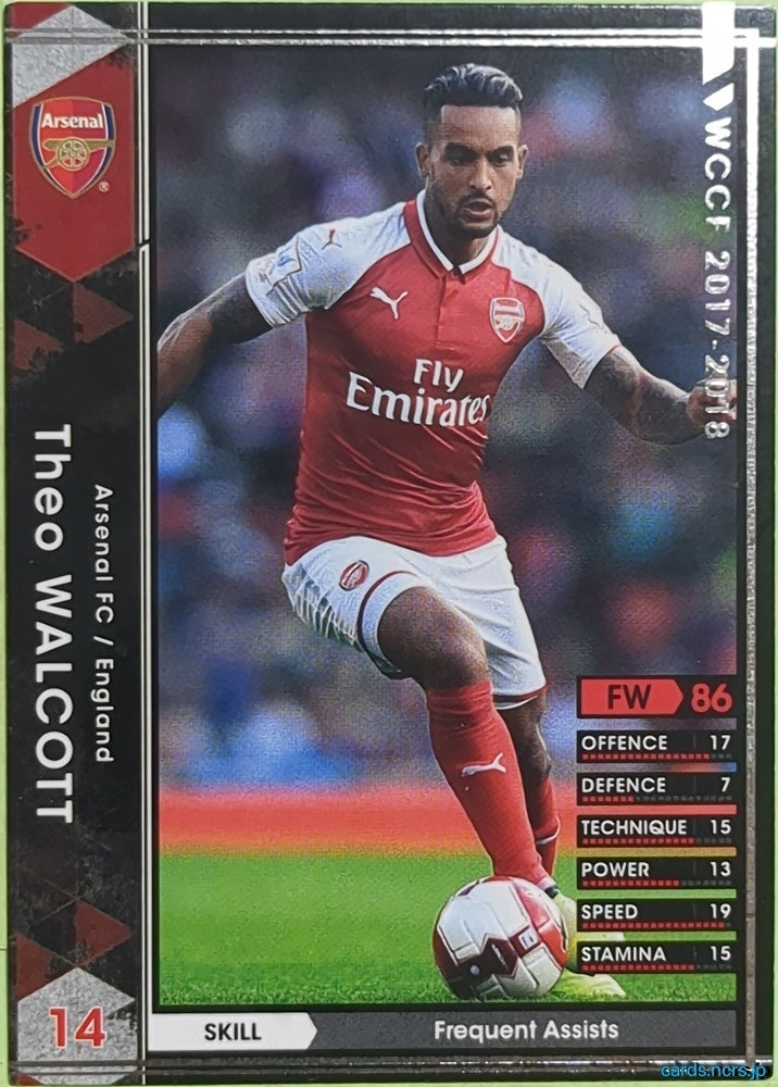 Panini WCCF Football WCCF/2017-2018-015/272 N Theo Walcott Trading Card EX
