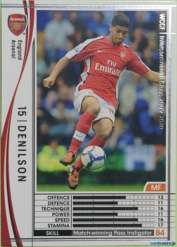 Panini WCCF Football WCCF/2009-2010-071/384 N Denilson Trading Card EX