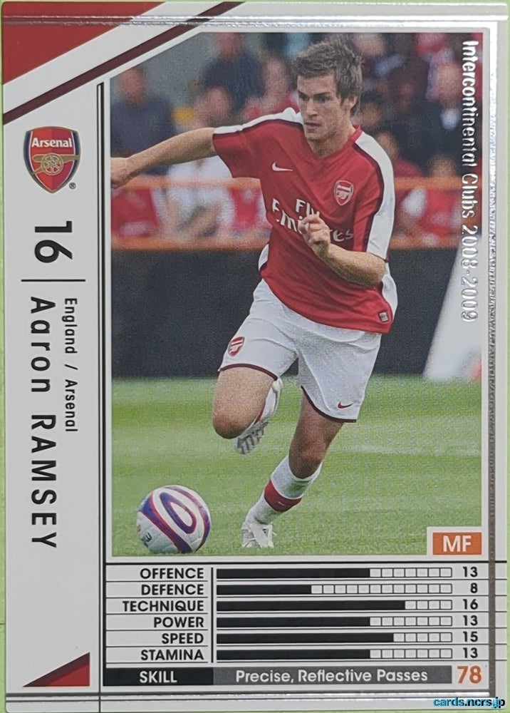 Panini WCCF Football WCCF/2008-2009-076/352 N Aaron Ramsey Trading Card EX