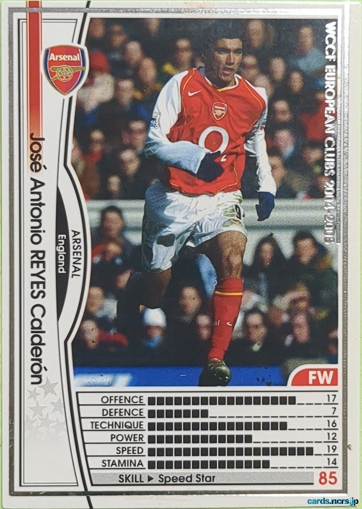 Panini WCCF Football WCCF/2004-2005-016/224 N Jose Antonio Reyes Trading Card EX