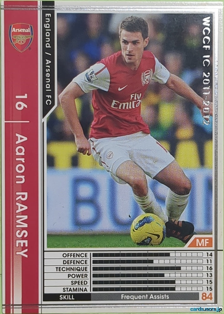 Panini WCCF Football WCCF/2011-2012-009/384 N Aaron Ramsey Trading Card EX