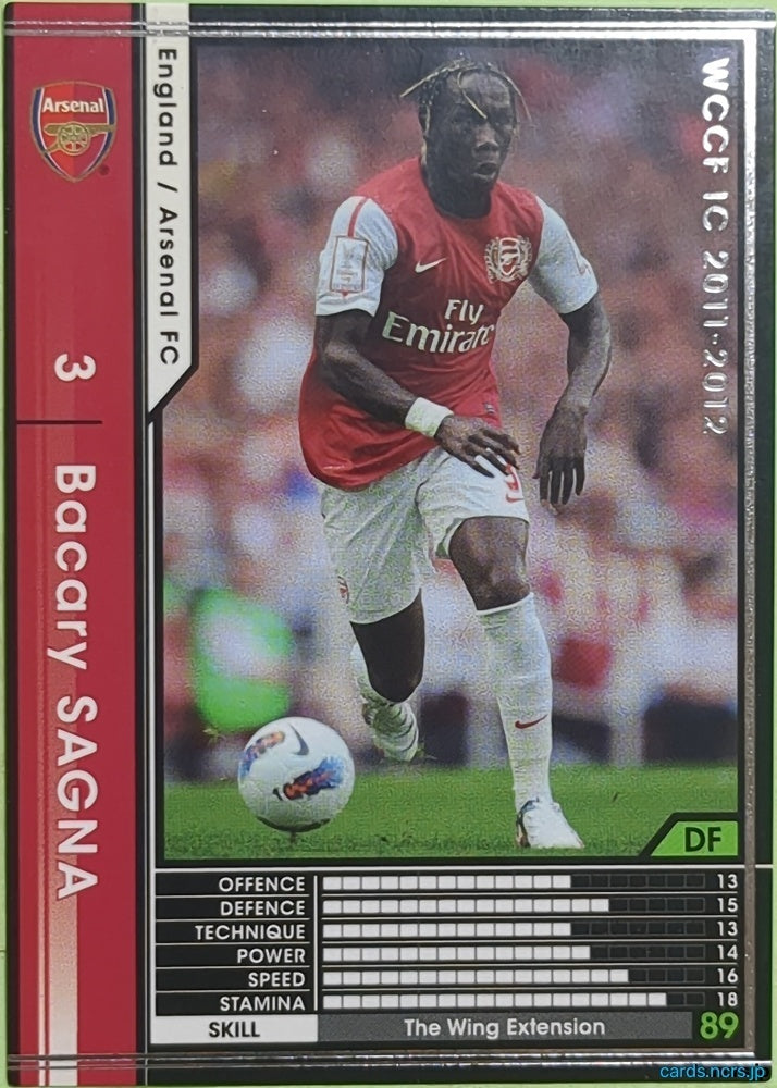Panini WCCF Football WCCF/2011-2012-006/384 N Bacary Sagna Trading Card EX