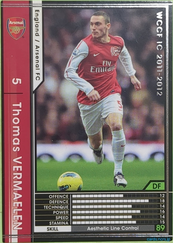 Panini WCCF Football WCCF/2011-2012-007/384 N Thomas Vermaelen Trading Card EX