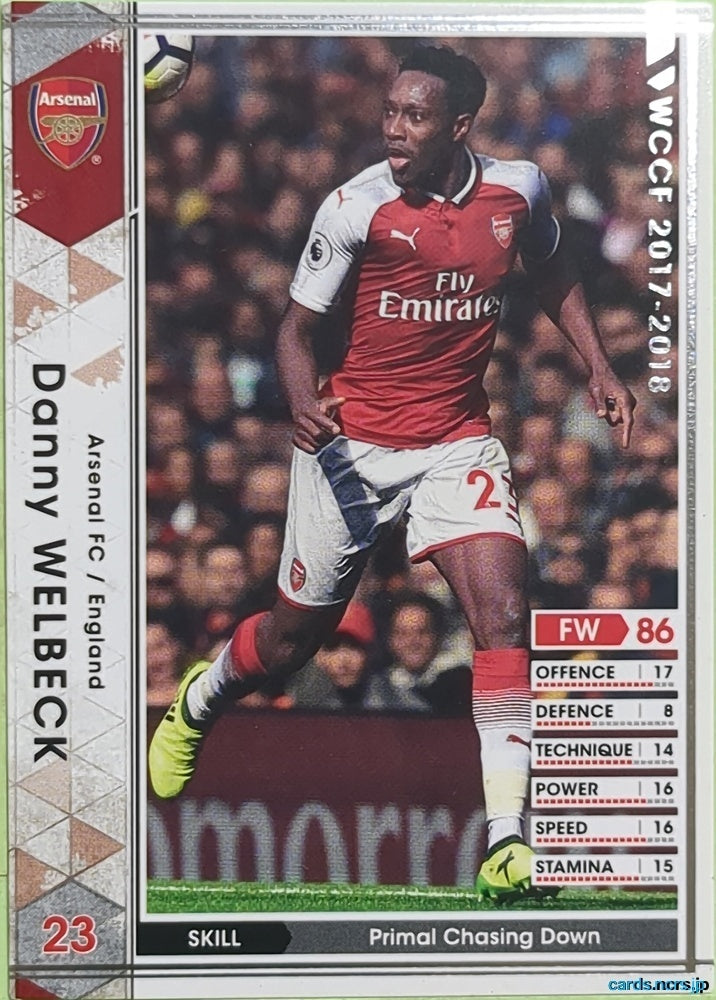 Panini WCCF Football WCCF/2017-2018-016/272 N Danny Welbeck Trading Card EX