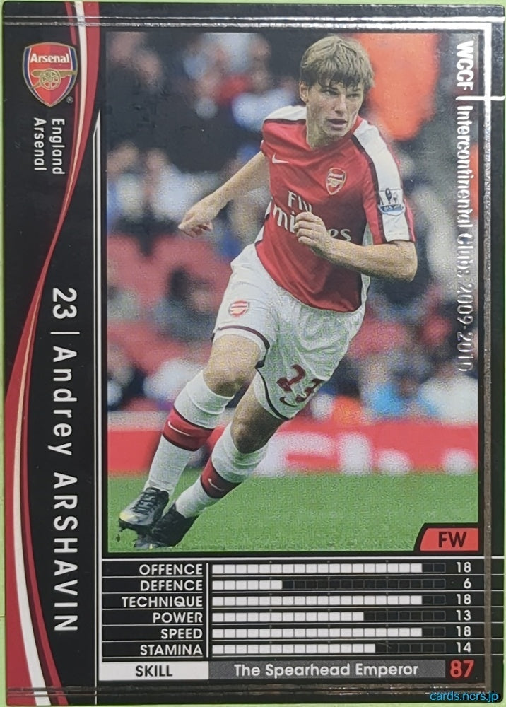 Panini WCCF Football WCCF/2009-2010-076/384 N Andrei Arshavin Trading Card EX