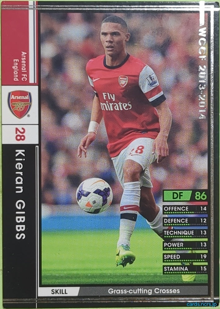 Panini WCCF Football WCCF/2013-2014-002/385 N Kieran Gibbs Trading Card EX