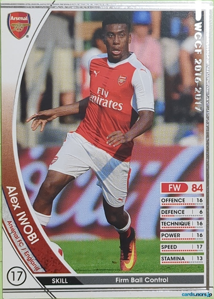 Panini WCCF Football WCCF/2016-2017-014/389 N Alex Iwobi Trading Card EX