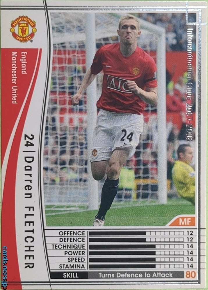 Panini WCCF Football WCCF/2007-2008-137/336 N Darren Fletcher Trading Card EX