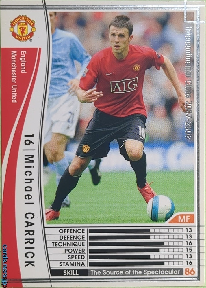 Panini WCCF Football WCCF/2007-2008-136/336 N Michael Carrick Trading Card EX
