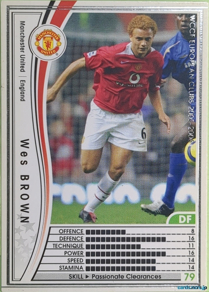 Panini WCCF Football WCCF/2005-2006-050/336 N Wes Brown Trading Card EX