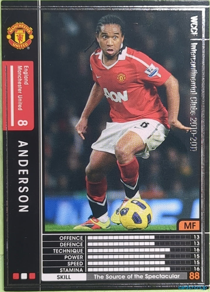 Panini WCCF Football WCCF/2010-2011-087/352 N Anderson Trading Card EX