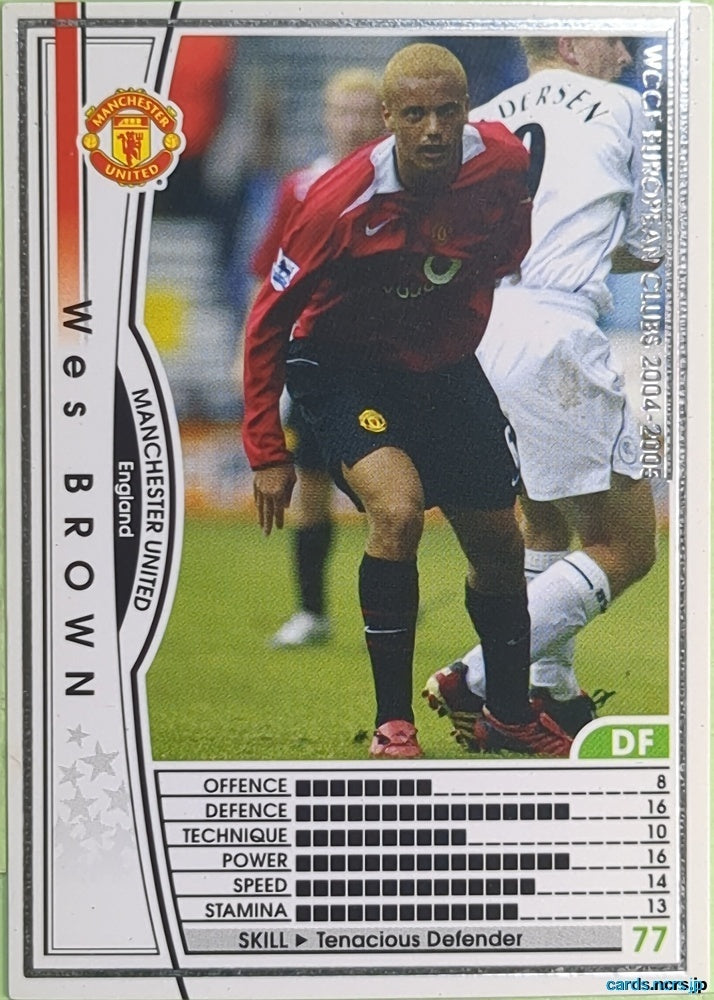 Panini WCCF Football WCCF/2004-2005-050/224 N Wes Brown Trading Card EX