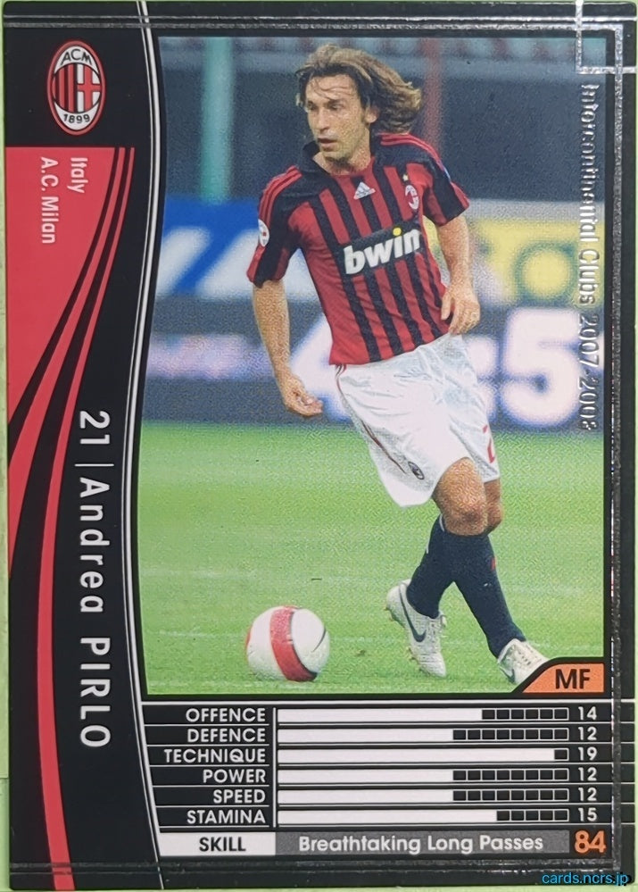 Panini WCCF Football WCCF/2007-2008-233/336 N Andrea PIRLO Trading Card EX