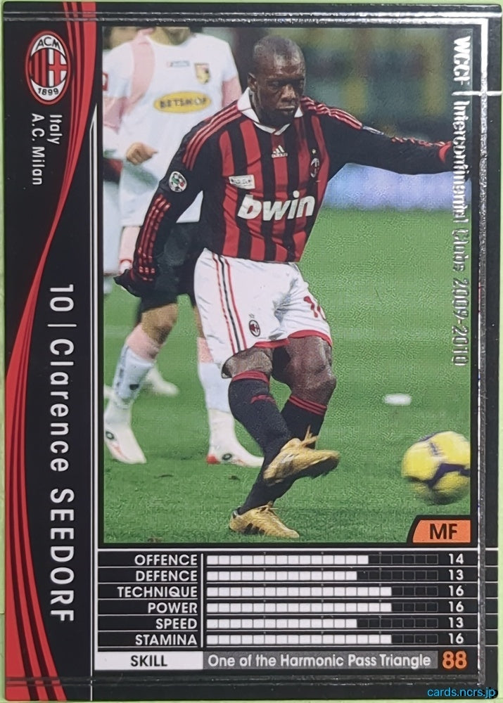 Panini WCCF Football WCCF/2009-2010-220/384 N Clarence Seedorf Trading Card EX