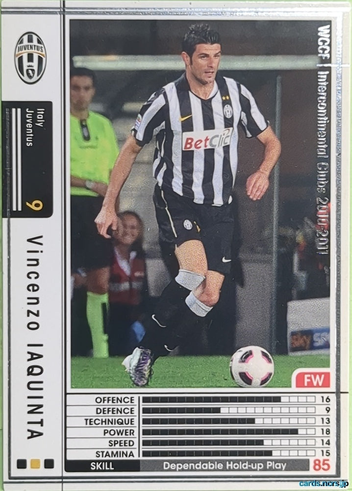 Panini WCCF Football WCCF/2010-2011-A14/48 Vincenzo Iaquinta Trading Card EX