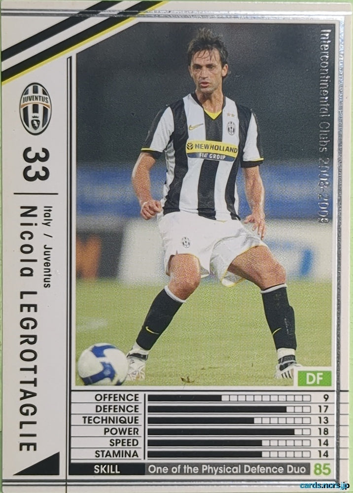 Panini WCCF Football WCCF/2008-2009-261/352 N Nicola LEGROTTAGLIE Trading Card EX