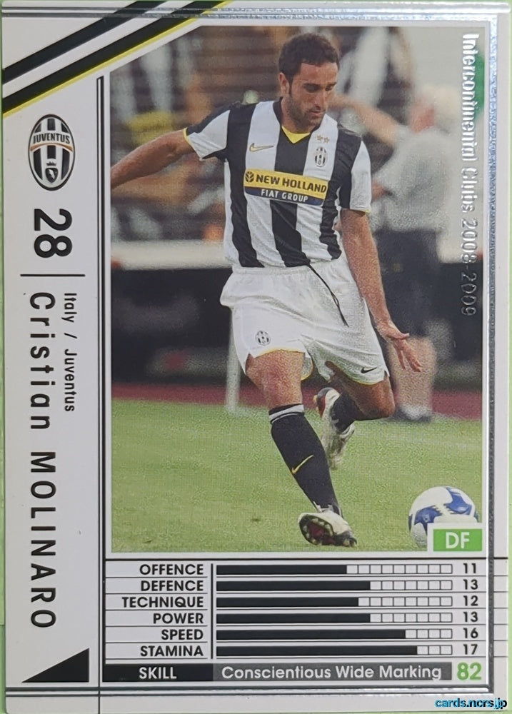 Panini WCCF Football WCCF/2008-2009-263/352 Cristian Molinaro Trading Card EX