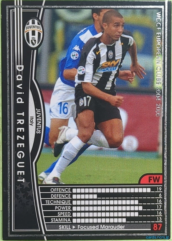 Panini WCCF Football WCCF/2004-2005-144/224 N David Trezeguet Trading Card EX