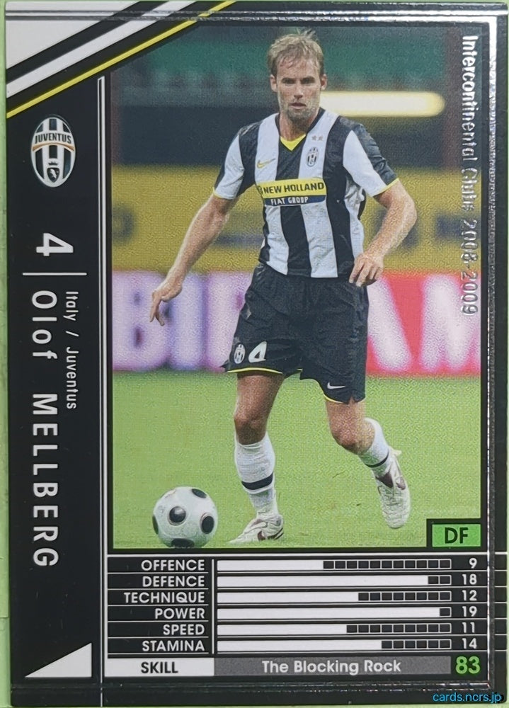 Panini WCCF Football WCCF/2008-2009-262/352 N Olof MELLBERG Trading Card EX