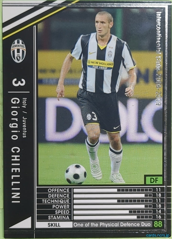 Panini WCCF Football WCCF/2008-2009-258/352 N Giorgio Chiellini Trading Card EX