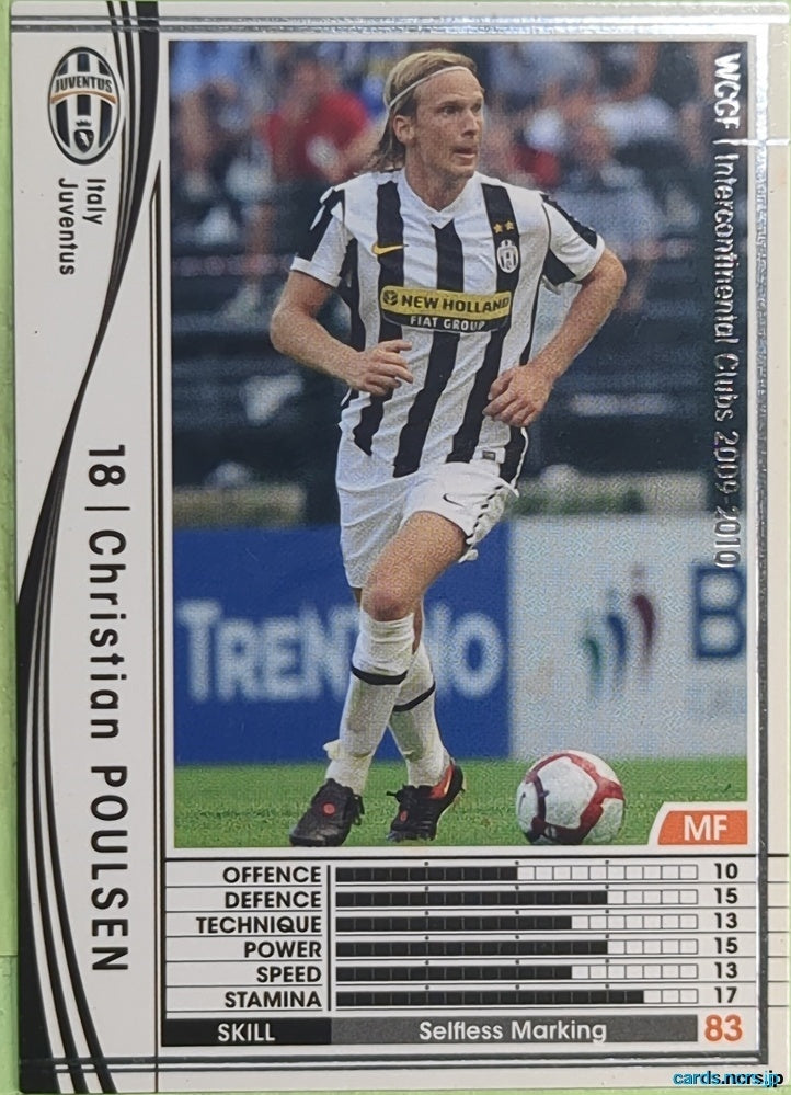 Panini WCCF Football WCCF/2009-2010-268/384 N Christian Poulsen Trading Card EX