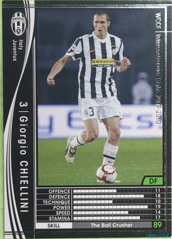 Panini WCCF Football WCCF/2009-2010-260/384 N Giorgio Chiellini Trading Card EX