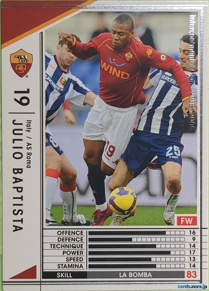 Panini WCCF Football WCCF/2008-2009-238/352 N Julio Baptista Trading Card EX