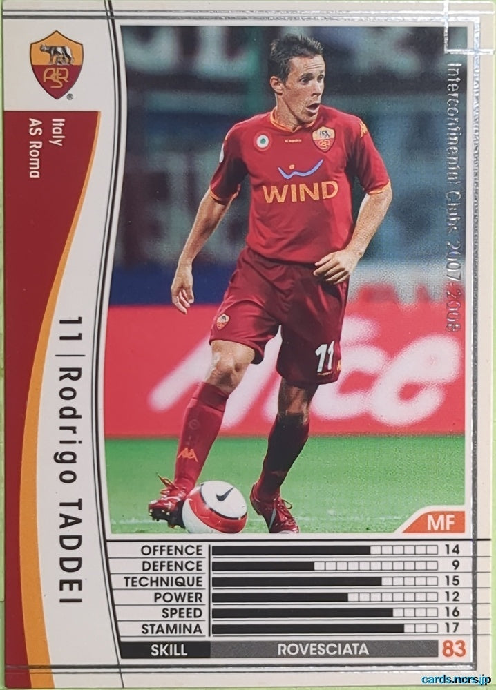 Panini WCCF Football WCCF/2007-2008-253/336 N Rodrigo Taddei Trading Card EX
