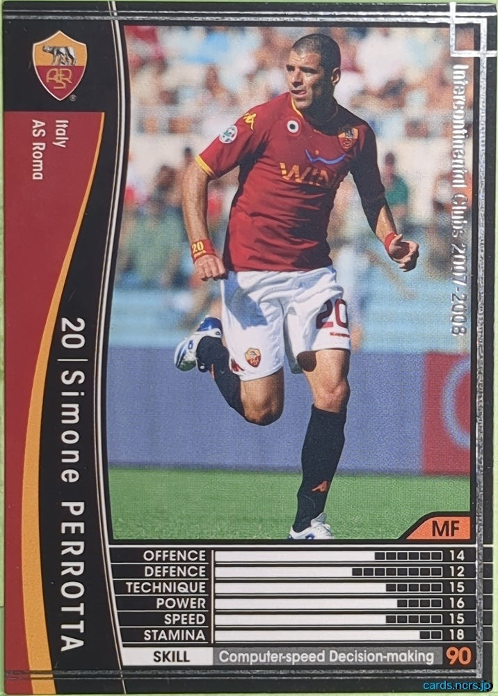 Panini WCCF Football WCCF/2007-2008-251/336 N Simone PERROTTA Trading Card EX