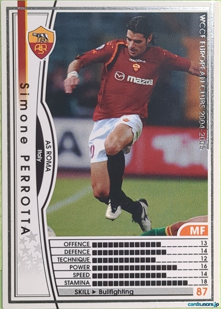 Panini WCCF Football WCCF/2004-2005-172/224 N Simone PERROTTA Trading Card EX