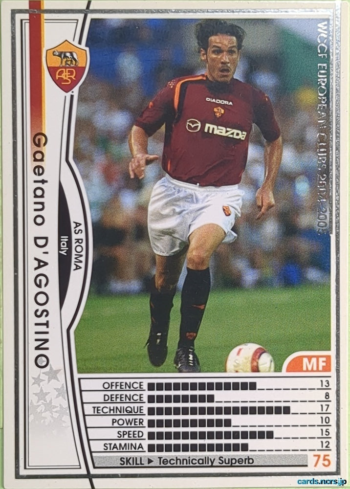 Panini WCCF Football WCCF/2003-2004-169/224 N Gaetano D'AGOSTINO Trading Card EX