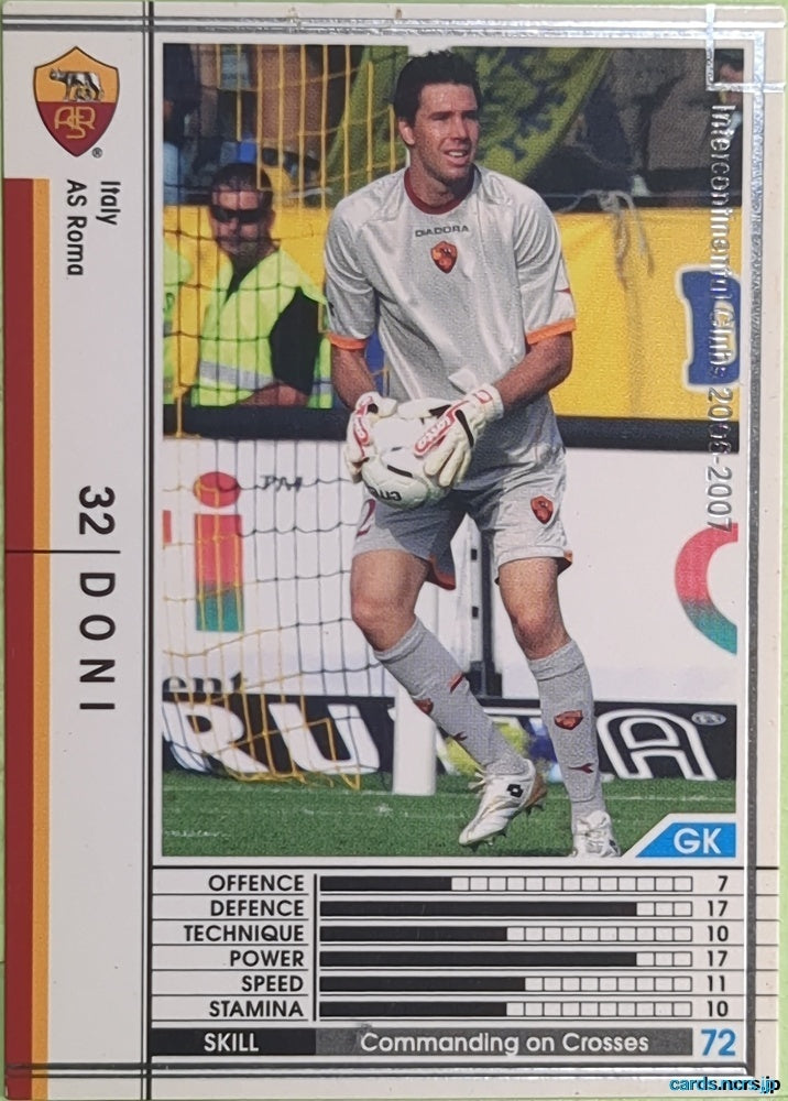 Panini WCCF Football WCCF/2006-2007-289/384 N Doni Trading Card EX